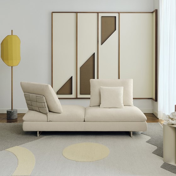 Zetel kopen in België? Deze Saba Italia Limes op de foto staat in de toonzaal bij Zetelboetiek in Steenokkerzeel België